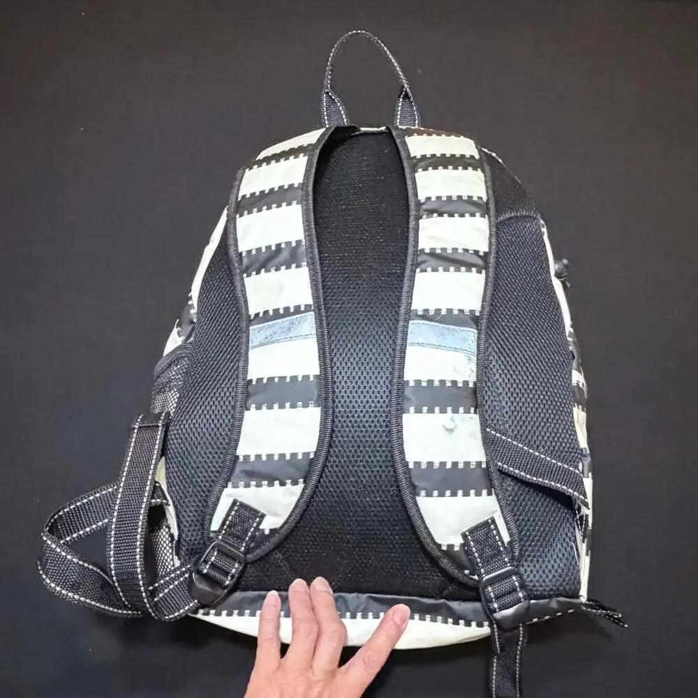 Scout Pack Leader Black & WhiteStriped Nylon Lightweight Backpack